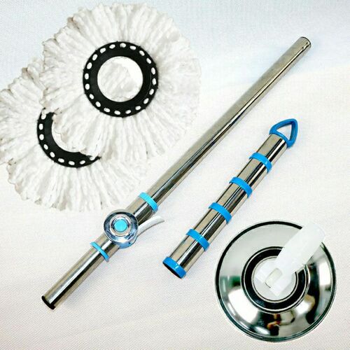 All steel extended rotating mop rod mop replacement rod mop bucket replacement rod manufacturer direct selling rotating mop rod