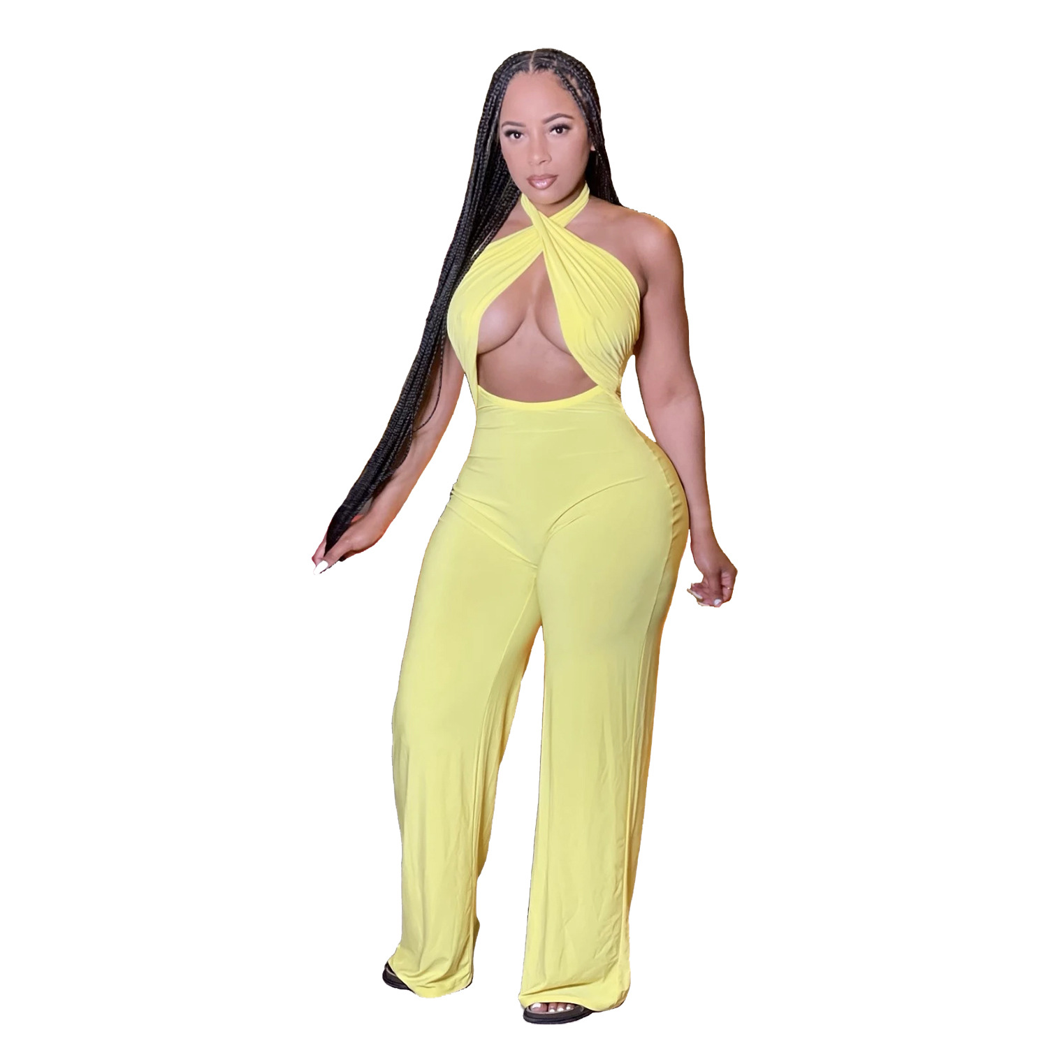 women s straight wide-leg jumpsuit nihaostyles clothing wholesale NSOSD79659