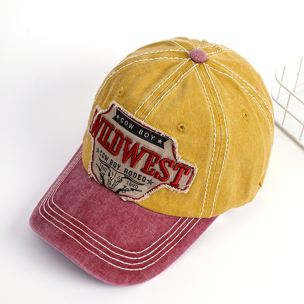 Gorra de béisbol de las mujeres Cartas cara-mirando pequeña gorra ajustable con la moda enarboló el sombrero al aire libre del Sol del todo-fósforo de las mujeres del casquillo