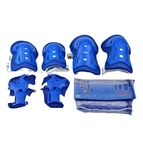 Children's thickened knee pads and elbow pads, a complete set of scooter protective gear, skates and roller skating 6-piece set