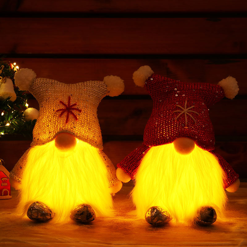 Christmas decoration supplies light-up dwarf standing doll party window decorations children's small gift toys