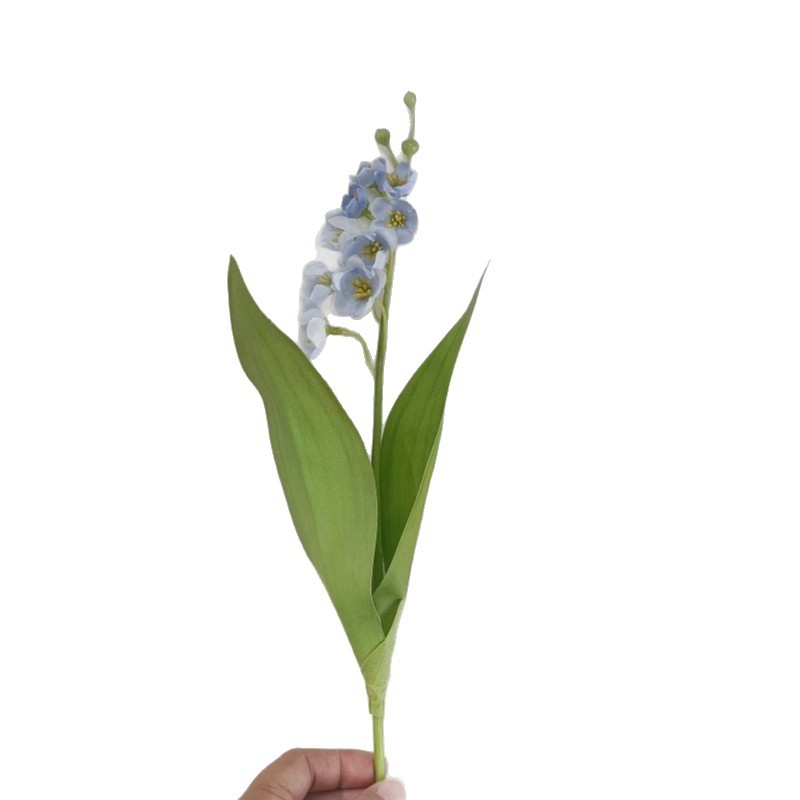 Pequeña flor de viento ins fresca lirio de los valles arreglo floral artificial ramo de mano material campanilla de viento flor falsa mesa de comedor conjunto de boda