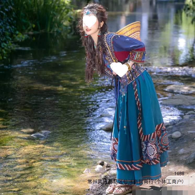 杨同款古装闺蜜苗疆少女衣服异域风情古风民族风网红套装其他褙子