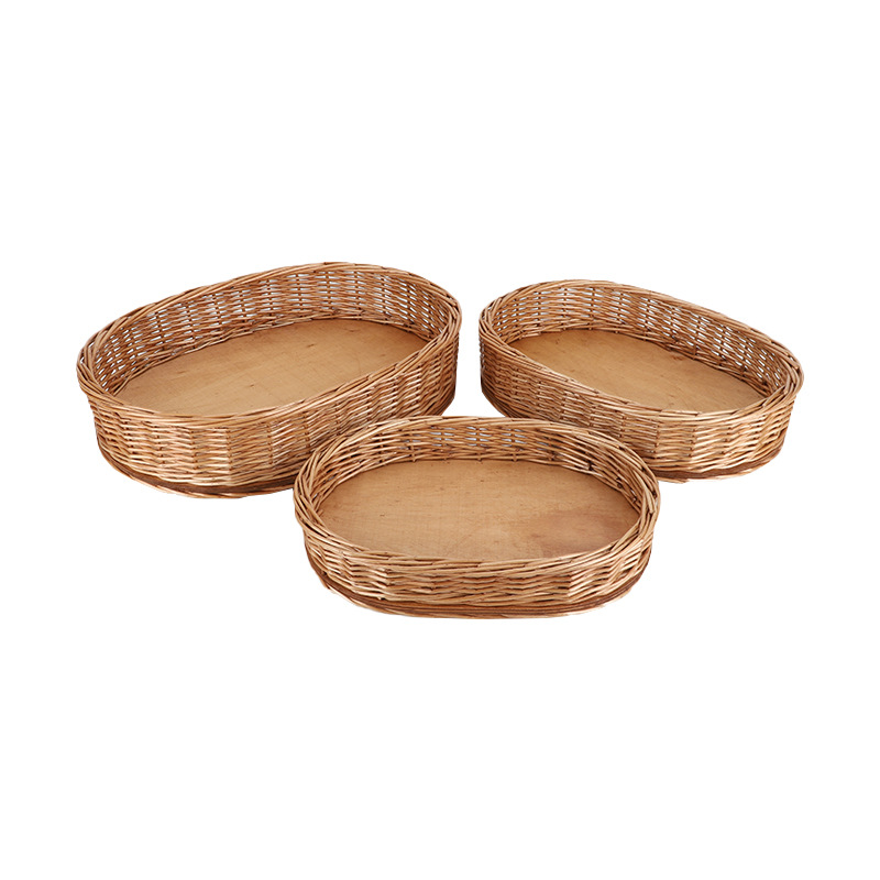 [Nuevo producto] Aperitivos de mimbre hechos a mano, pan tejido en la sala de estar, bollos al vapor, cestas de frutas, bandejas de frutas de almacenamiento de ratán, hogar