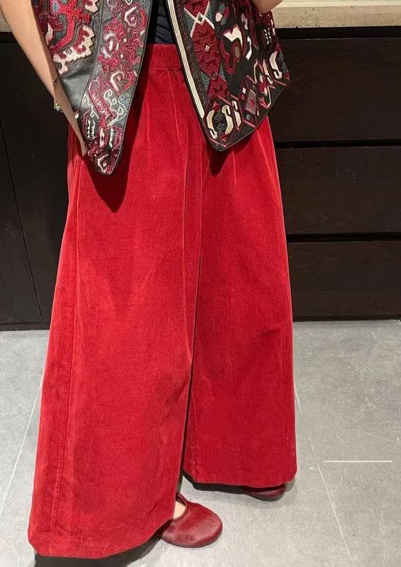 灯芯绒蚕丝匹马棉阔腿裤女秋季新款高腰显瘦百搭休闲直筒九分裤子|undefined