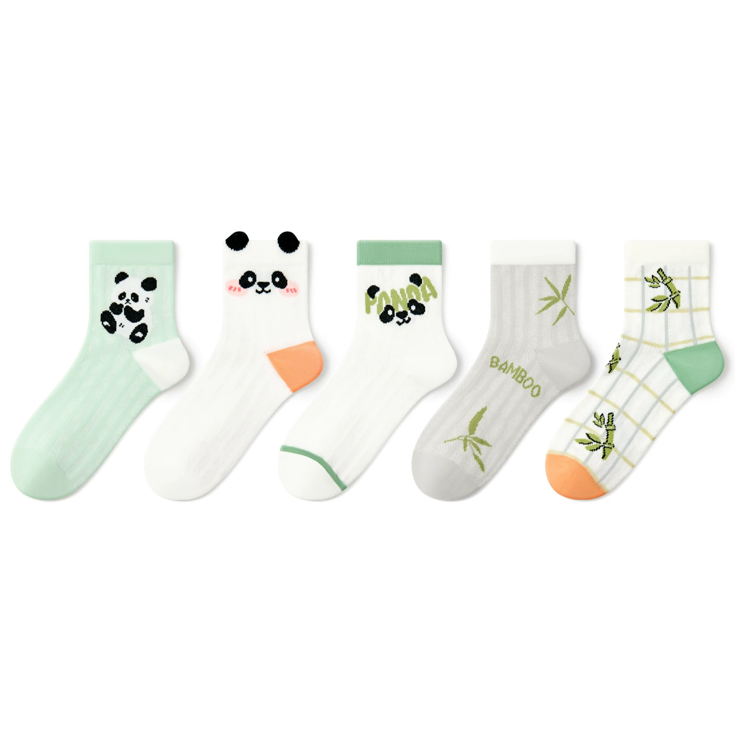 [Clearance] Babe Children's Socks Boys' Pure Cotton Boneless Spring and Summer Thin Cartoon Mid-Tube Mesh Breathable Students