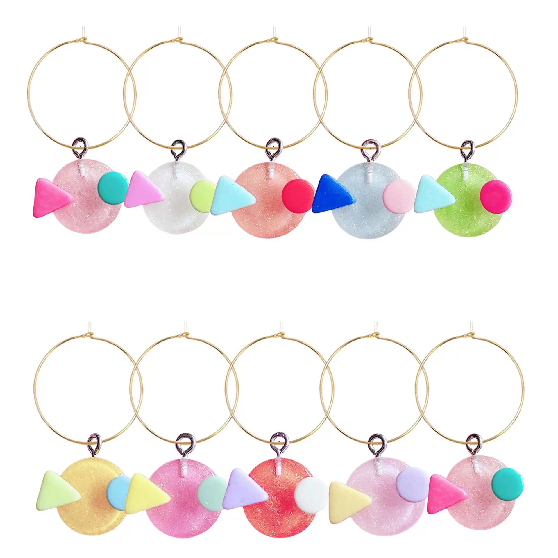 Круглые базовые аксессуары для ногтей Etsy, подвеска для бокала для вина, украшение для вечеринки, украшение для вечеринки