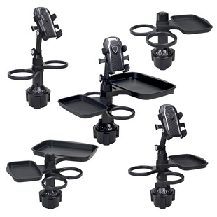Car-Mounted 360-Degree Rotating Tray Dinner Plate Car Beverage Coffee Burger Water Cup Holder Multi-Functional Storage Small Dining Table