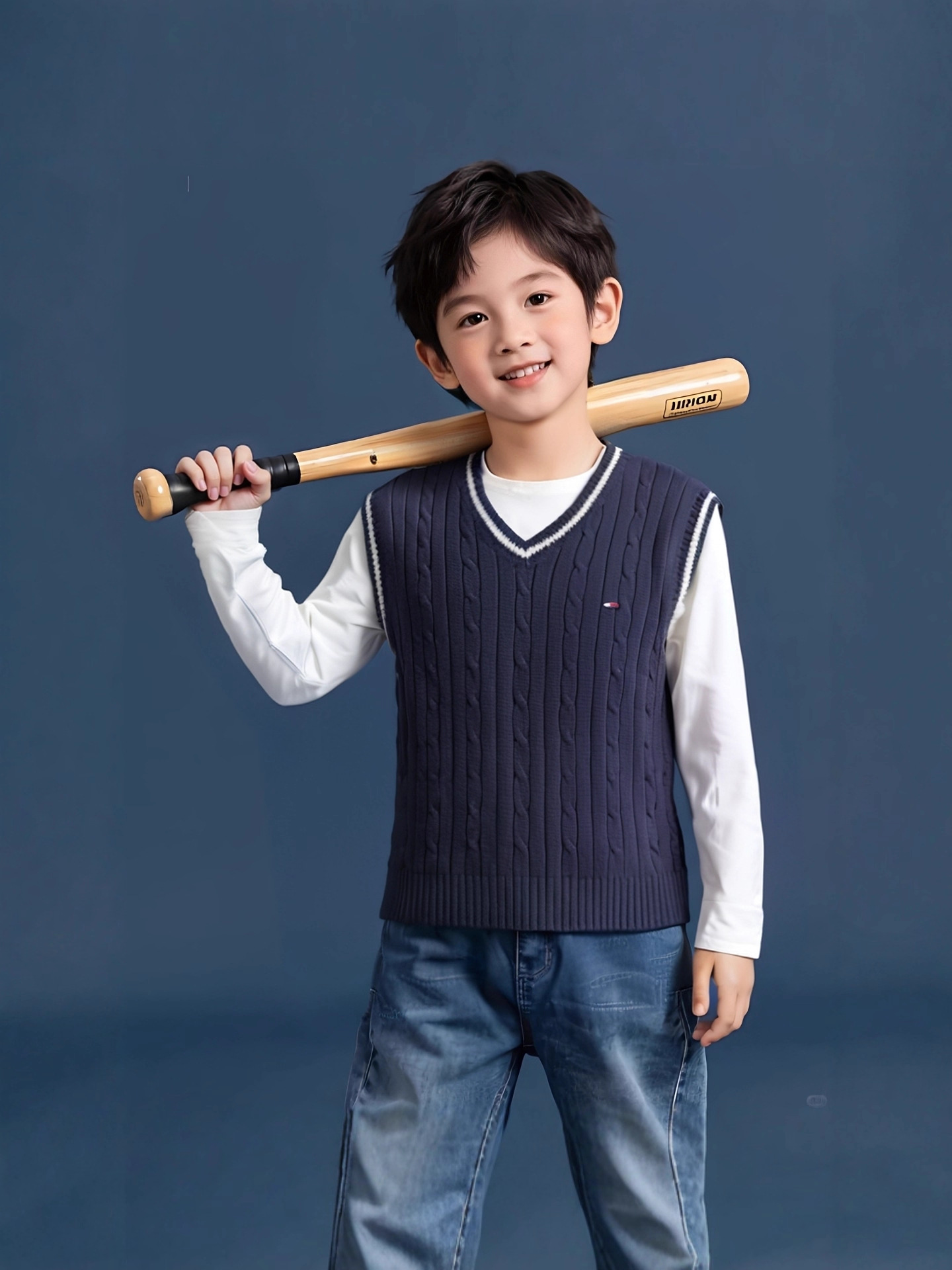 Suéteres estilo universitario para niños y niñas de primavera y otoño, chalecos de algodón para bebés, chalecos de punto para niños, uniformes escolares