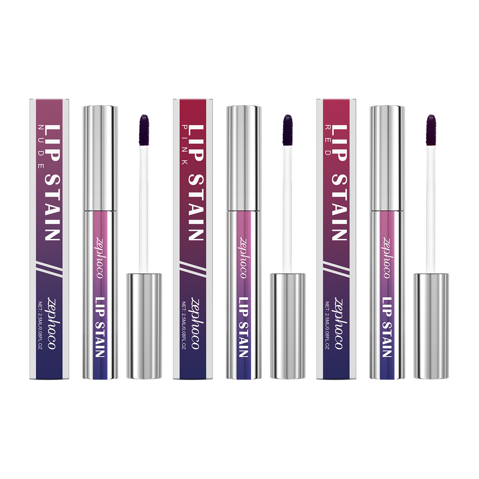 Zephoco Matte Tear Lip Glaze Series Nutriente y protector de labios, hidratación y maquillaje de color natural y duradero