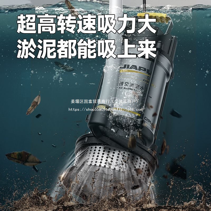 佳普不锈钢潜水泵220V家用小型抽水泵高扬程农用灌溉水井排污水泵