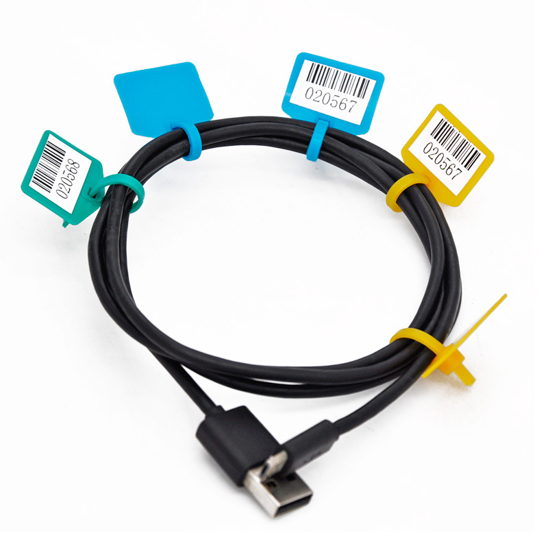 标牌尼龙扎带分类标记12CM塑料标签工业16cm捆激光刻字收纳背胶