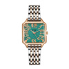 Brand watch for leisure, square steel belt, quartz fashionable dial, wholesale