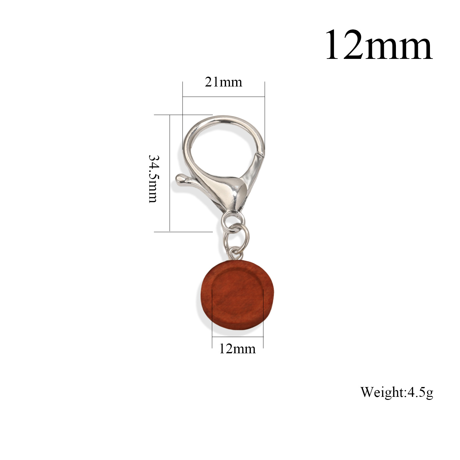 Tempos de joyas de madera redondas llavero de madera colgante accesorios DIY bandeja en blanco