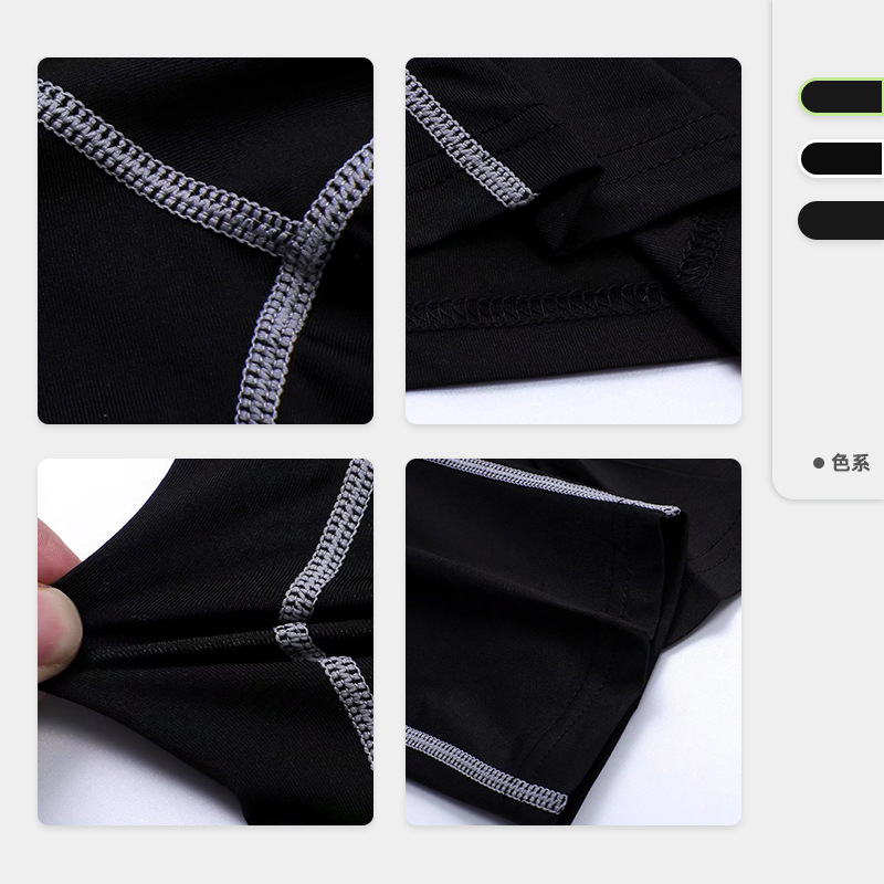 Otoño traje ajustado de los hombres deportes al aire libre correr fitness apretado alto estiramiento Slim Shaping traje