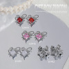 Small bell with bow, silver three dimensional nail decoration, internet celebrity, light luxury style, wide color palette