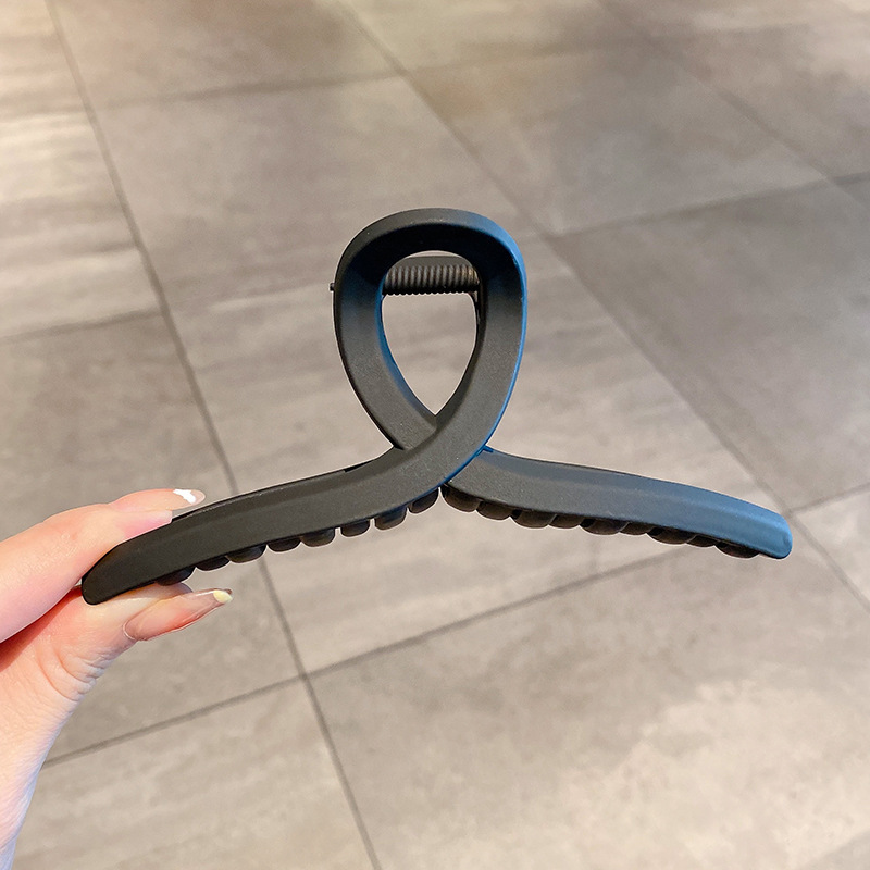 Horquilla para mujer de alta calidad clip de agarre negro tocado parte posterior de la cabeza clip de tiburón de pelo grande 2025 nueva horquilla