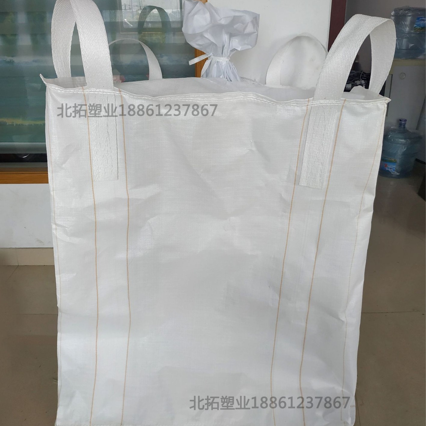 白色集装袋吨袋上下卸料口运输太空包预压污泥包装袋100*100*120