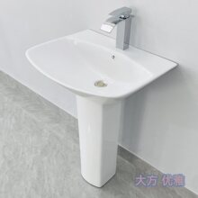 一体立柱盆酒吧落地洗脸盆餐厅卫生间水池洗手盆立柱小户型公厕