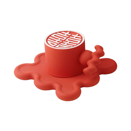 Behanmei Ceramics Creative Happy Words High-Looking Mug Coffee Cup Water Cup Wedding Souvenir Set Wholesale