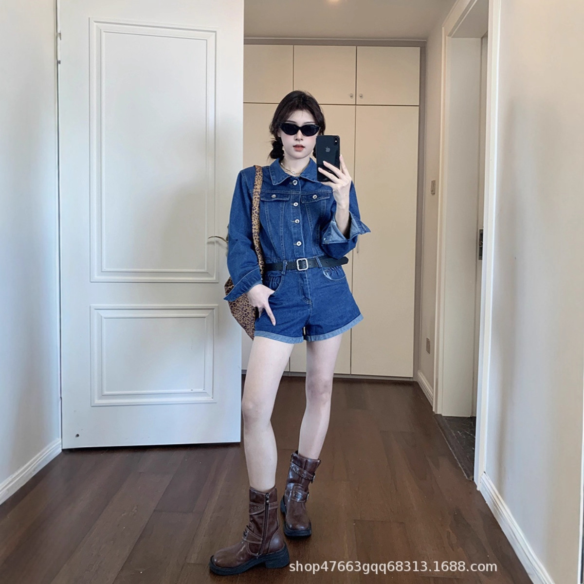 2025 Autumn New Korean Fashion Versatile Slimming Jumpsuit for Women with Unique Design Casual Long Sleeve Jumpsuit