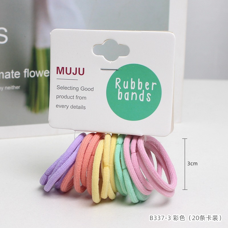 [Carga de tarjeta] sensación de alto nivel coreano de cabello de código de barras de moda de alta elasticidad de cabello anillo de cabello correa de cola de caballo