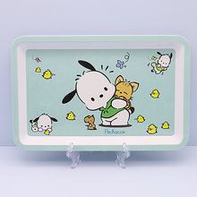 网红水果盘客厅家用卡通可爱小托盘塑料儿童零食点心小盘子方碟子