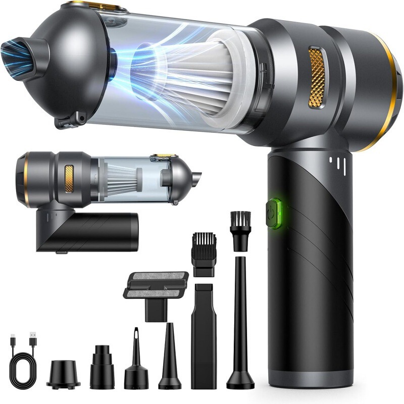 Car Vacuum Cleaner, Handheld Foldable High-Power Suction and Blowing All-In-One Dust Blower, Household Vacuum Pump and Inflator, Cross-Border Car Vacuum Cleaner, Handheld Foldable High-Power Suction and Blowing All-In-One Dust Blower, Household Vacuum Pump and Inflator, Cross-Border