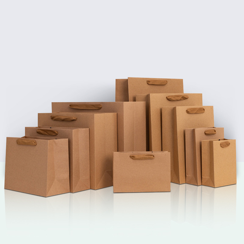 牛皮纸袋现货服装店购物手提袋茶叶包装袋礼品袋纸袋子定制logo