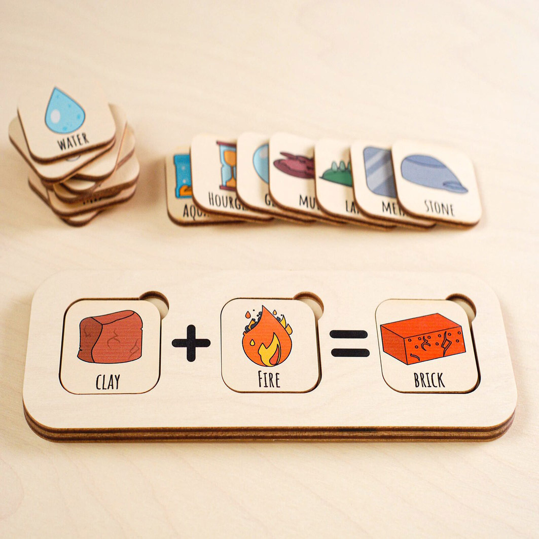 Cognitive wooden smart toy Montessori for early age