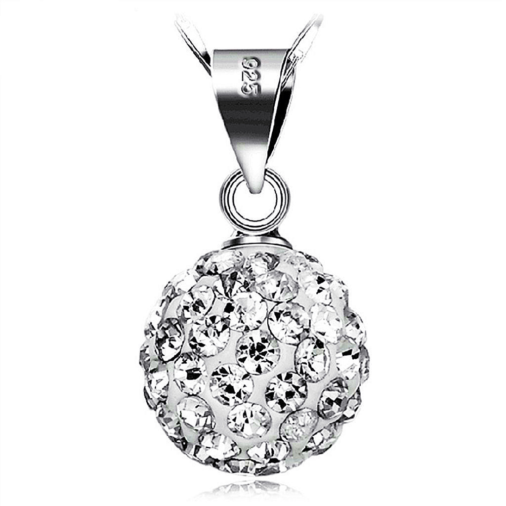 DIY Jewelry Accessories, Pendant Necklace, Necklace Classification 1 Piece Quantity 1 Piece 925 Sterling Silver Rhinestones Round Pendant DIY Jewelry Accessories Pendant Necklace Necklace