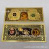 Plastic gold foil commemorative coin Doge gold foil banknote currency creative plastic coin factory can approve