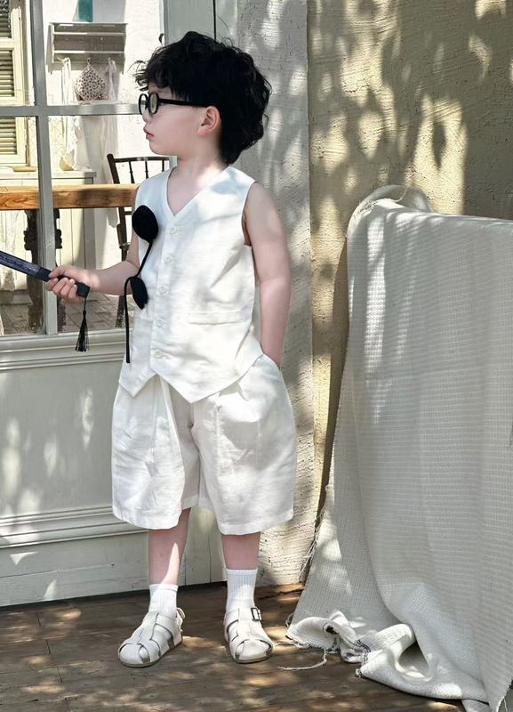 男の子の夏の半袖シャツ韓国スタイルルーズベビーファッショナブルなチェック柄ショートパンツカジュアル子供服ドロップシッピングトレンディなスタイル|undefined