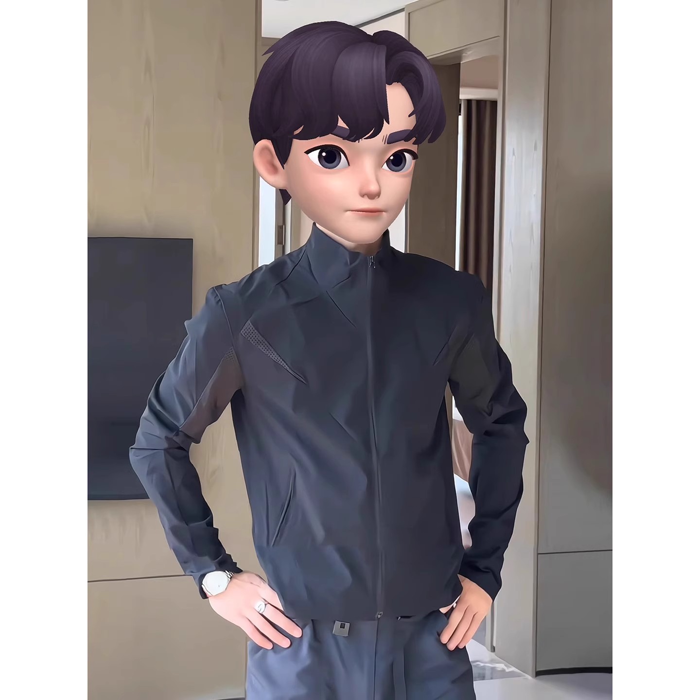 Black Mesh Quick-Drying Stand-Up Collar Sun Protection Clothing Men's Summer Breathable Anti-Uv Jacket Outdoor Cycling Fishing Clothing