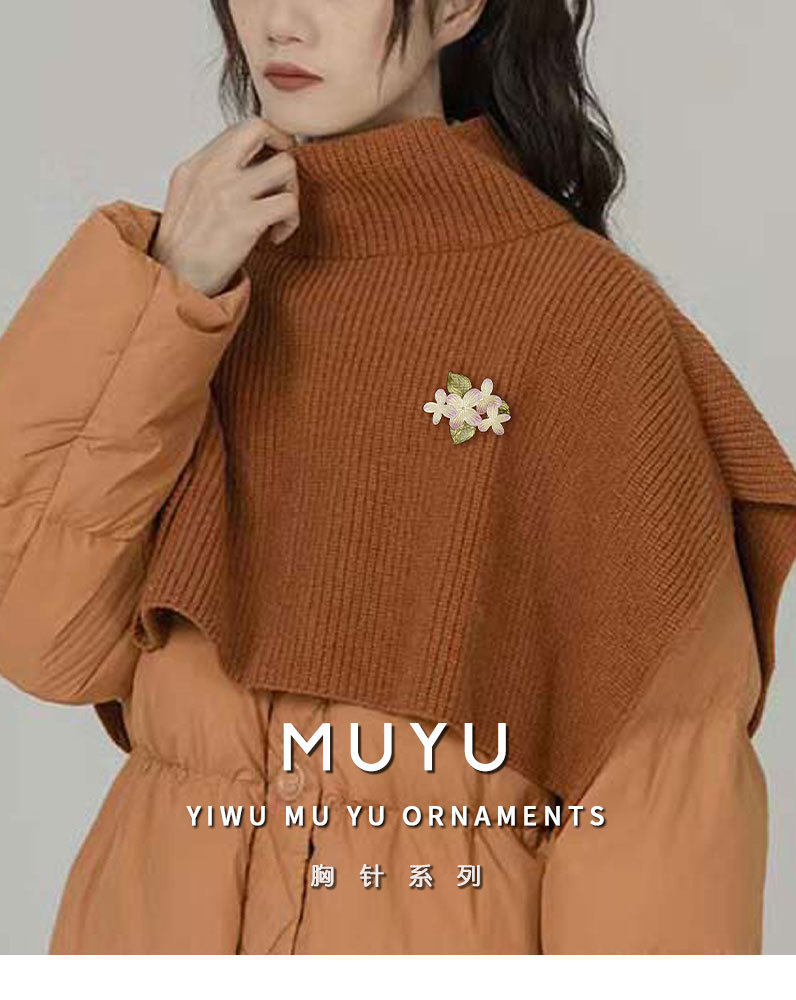 森系小清新绣球花胸针时尚优雅轻奢风花朵别针小众高级