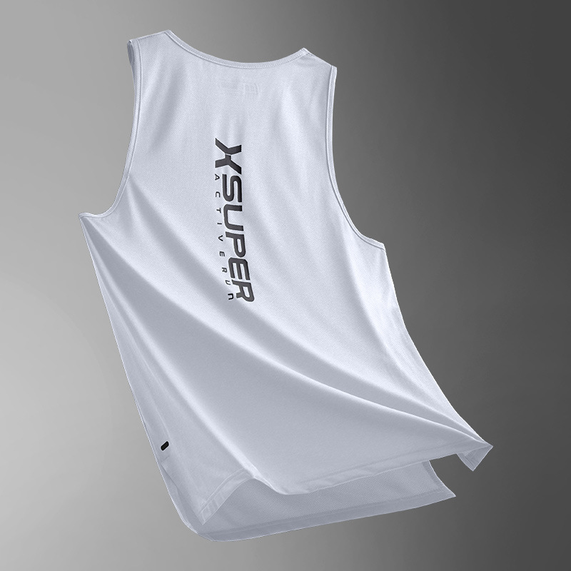 chaleco de baloncesto masculino acondicionamiento deportivo velocidad ropa seca entrenamiento de atletismo de verano camiseta de hielo sin mangas equipo de moda