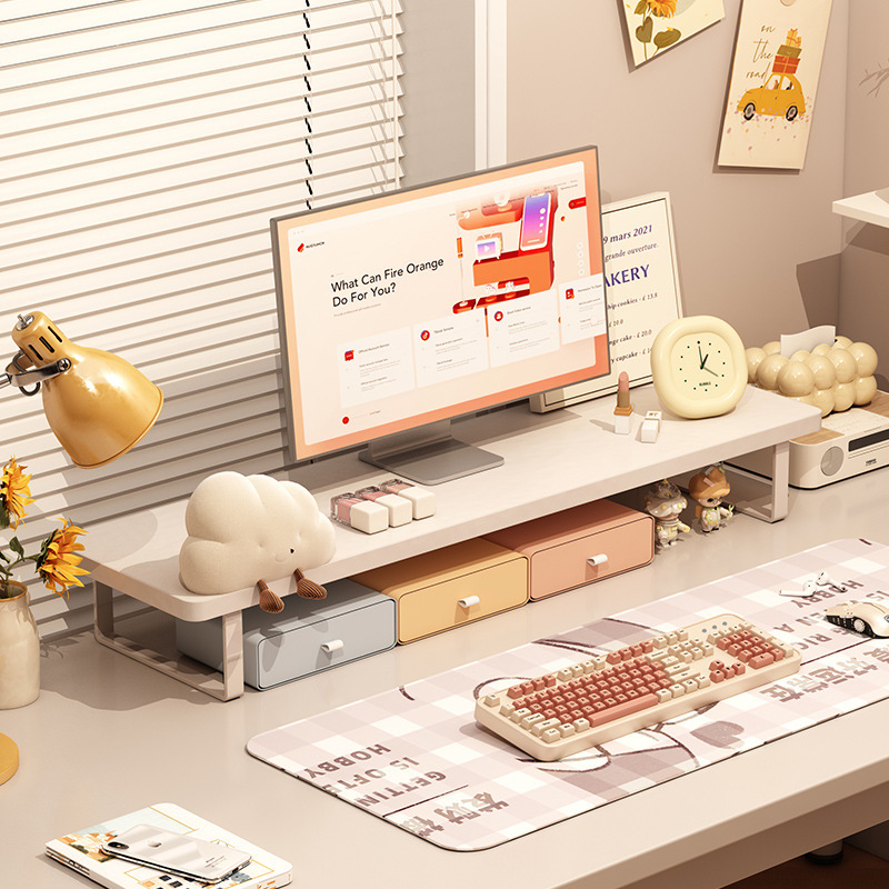 Computer Elevated Rack E-sports Room Desktop Storage Rack Office Station Display Screen Support Rack Lightened Laptop Bracket