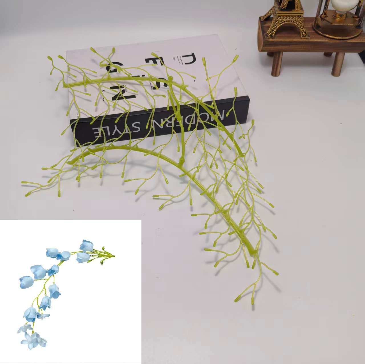 仿真花垂钓铃铛花花串材料垂钓条diy手工花头饰花环材料