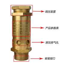 富羽空压机阀弹簧全启式阀防爆蒸汽阀泄压阀A28X-16T