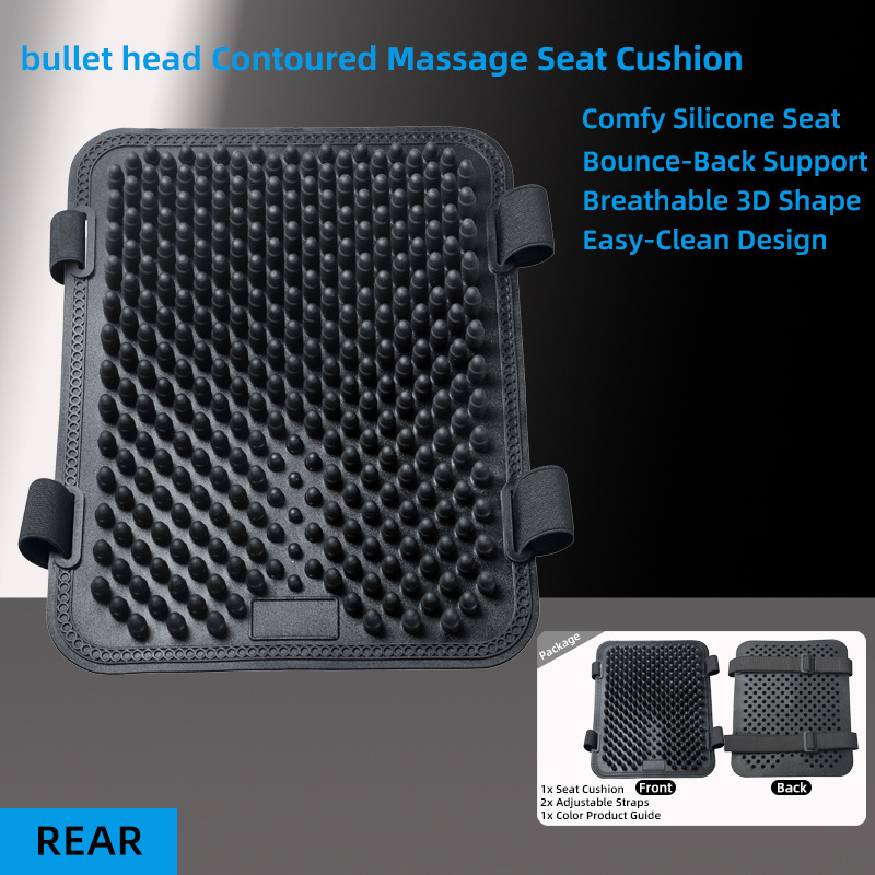 Universal – Motorcycle cushion Cushion Sunscreen Shockproof - black-rear-seat