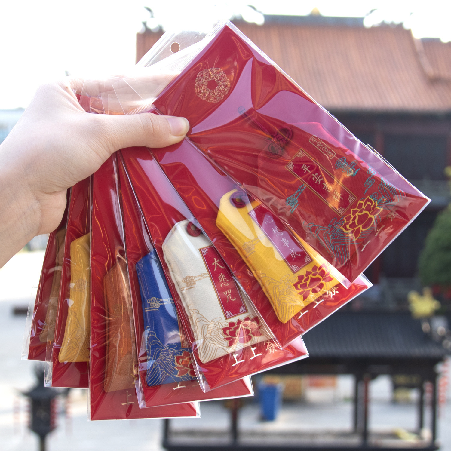 Chinese style culture temple prayer sachet sachet peace blessing bag…