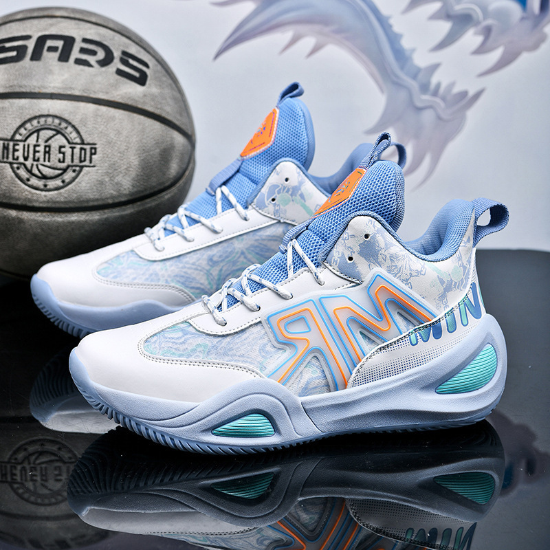 Zapatos de baloncesto masculino y femenino primavera y verano respirados zapatos deportivos casuales de malla juveniles estudiantes zapatos de entrenamiento de combate real