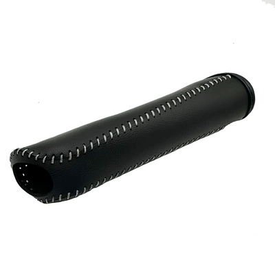 Sürətlər qutusu və əl tormozu başlıqları, Cross-Border Universal Car Gear - black-leather-light-gray-thread