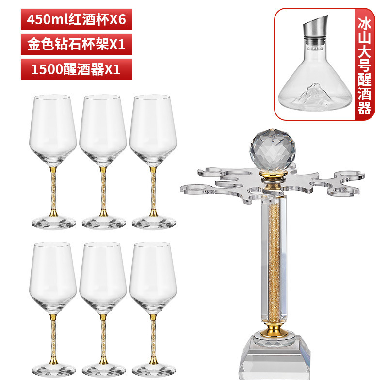 Wineglass, glass holder, wine decanter, 450 ml