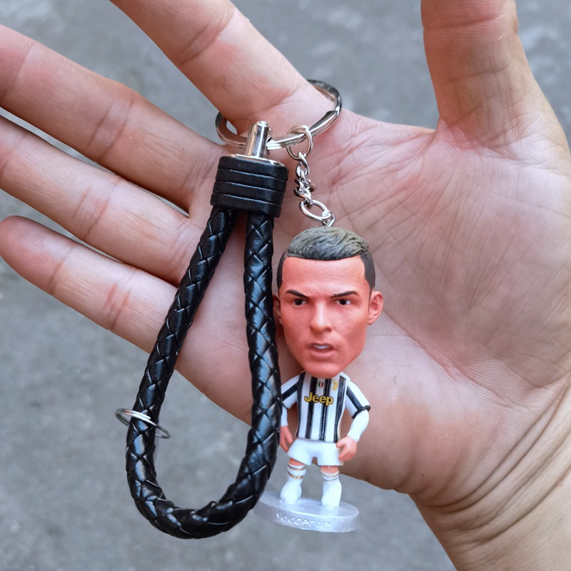 in stock Football Doll Pendant Real Madrid C Ronneymar Salah Messim Bappe Doll Keychain