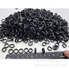 Black non-toxic hair rope odorless, rubber high elastic leather rubber rings, clips included