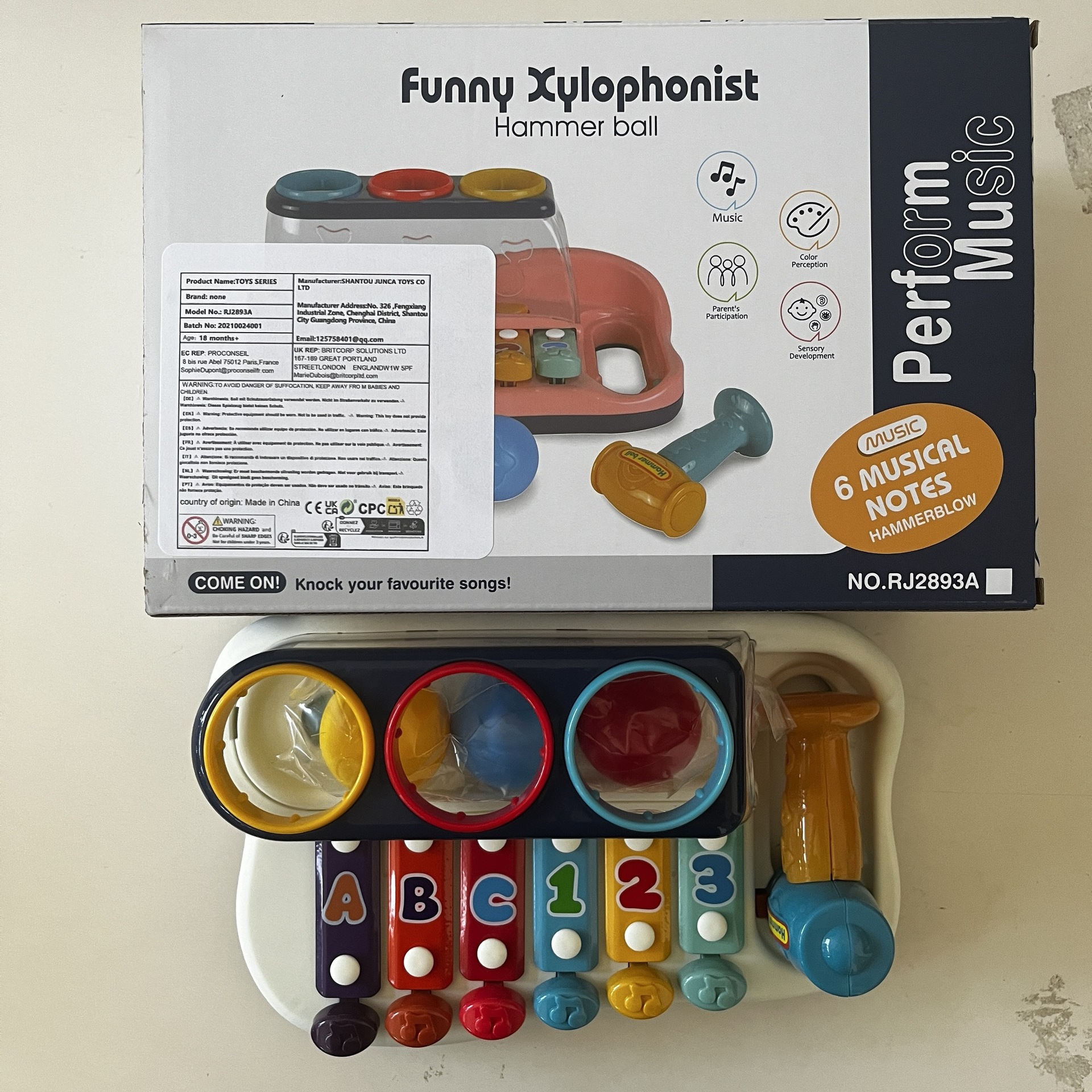 Ventas transfronterizas calientes de bebés golpeando piano fábrica de juguetes para niños al por mayor música de acertijo iluminación juguetes inteligentes