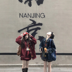 【ALITTLE 乱糟糟】“牛仔艺术生”手工立体钩花设计感复古外套秋