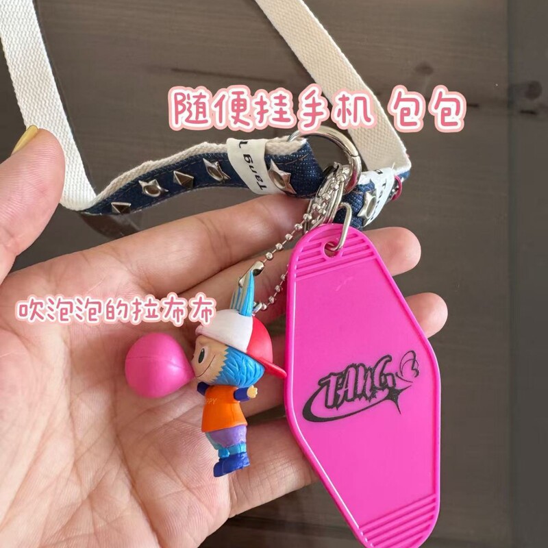 米奇拉布布kitty猫手机挂绳长绳短绳垫片防丢可爱斜挎挂绳手机链|undefined