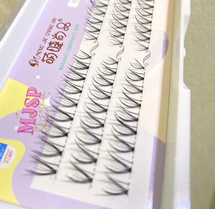 Linda pestaña shangpin split pestañas postizas naturales de hadas pelo duro tallo ha sido cortado COS pequeño diablo C08